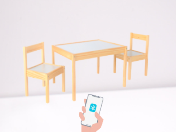 Mesa de luz Montessori con sillas rítmica bluetooth